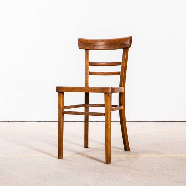 Vintage Double Bar Back Dining Chairs, 1950s, Set of 5 For Sale - Image 6 of 8