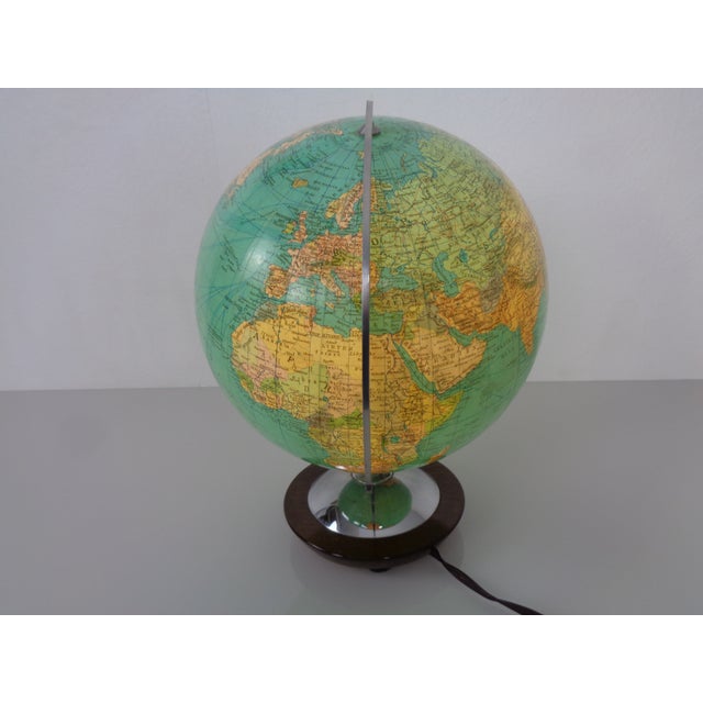Blue Vintage Illuminated Glass Globe by Paul Oestergaard for Columbus, 1960s For Sale - Image 8 of 18