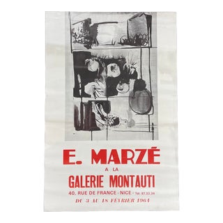 1964 French Poster for Émile Marzè Gallery Show - Nice, France For Sale