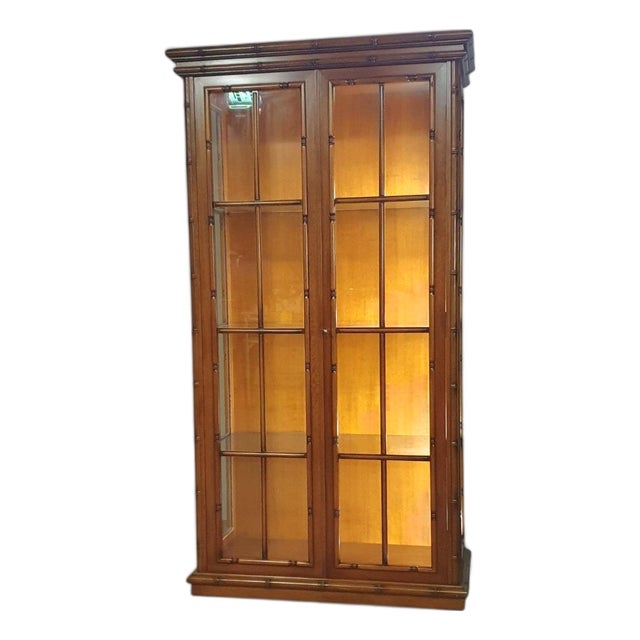Faux Bamboo Cabinet from Jonathan Adler, 1980s For Sale