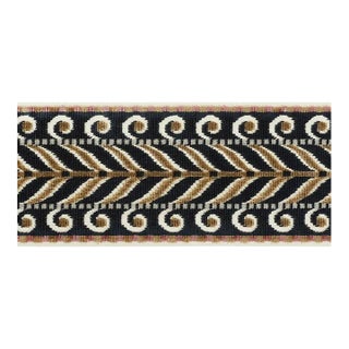 Sample - Schumacher Marion Velvet Tape in Black For Sale