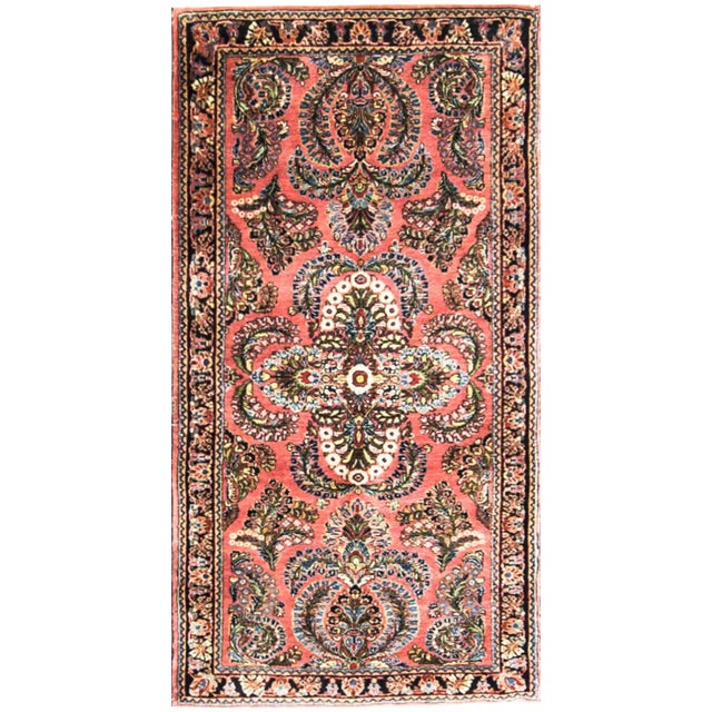 Antique Persian Mohajeran Sarouk Rug-2'6" 4'10" For Sale