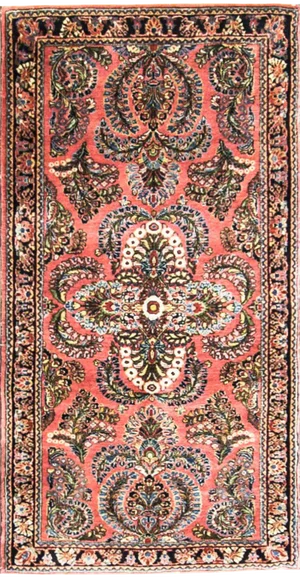 Antique Persian Mohajeran Sarouk Rug-2'6" 4'10"