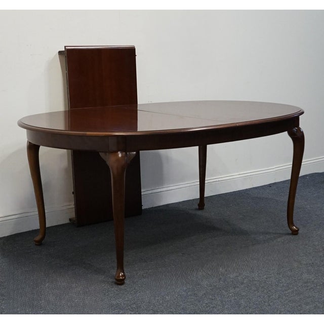Thomasville Furniture Collectors Cherry Collection 88" Oval Dining Table 10121-752 For Sale - Image 10 of 11