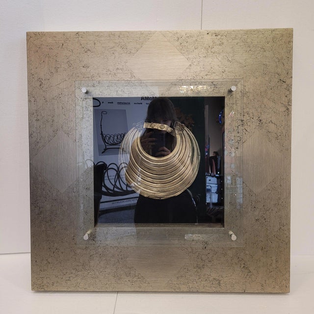 Framed Necklace in Silver Plated Metal For Sale - Image 6 of 13