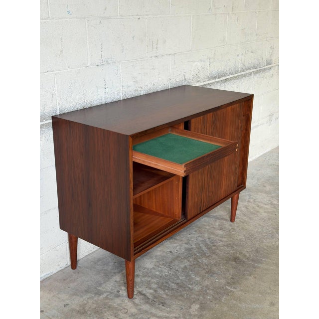 Mid-Century Modern Rosewood Sideboard With Sliding Doors Danish Mid-Century Modern 1960s For Sale - Image 3 of 13
