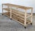 Vintage Rustic Plank Wood Three Tier Console on Casters For Sale - Image 4 of 12