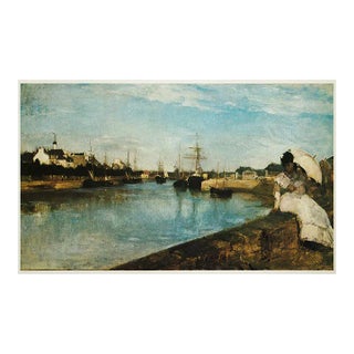 1977 After Berthe Morisot "The Harbor at Lorient", Vintage Full-Color Print For Sale