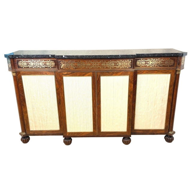 Regency Rosewood Breakfront Side Cabinet, 1815 For Sale - Image 6 of 18