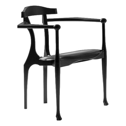 Mid-Century Modern Black Ash Gaulino Spanish Easy Chair by Oscar Tusquets, 2010 For Sale