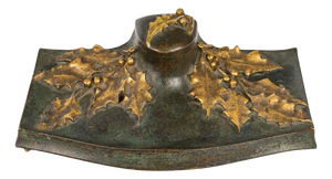 Art Nouveau Patinated and Gilt Bronze Inkwell, 1900s