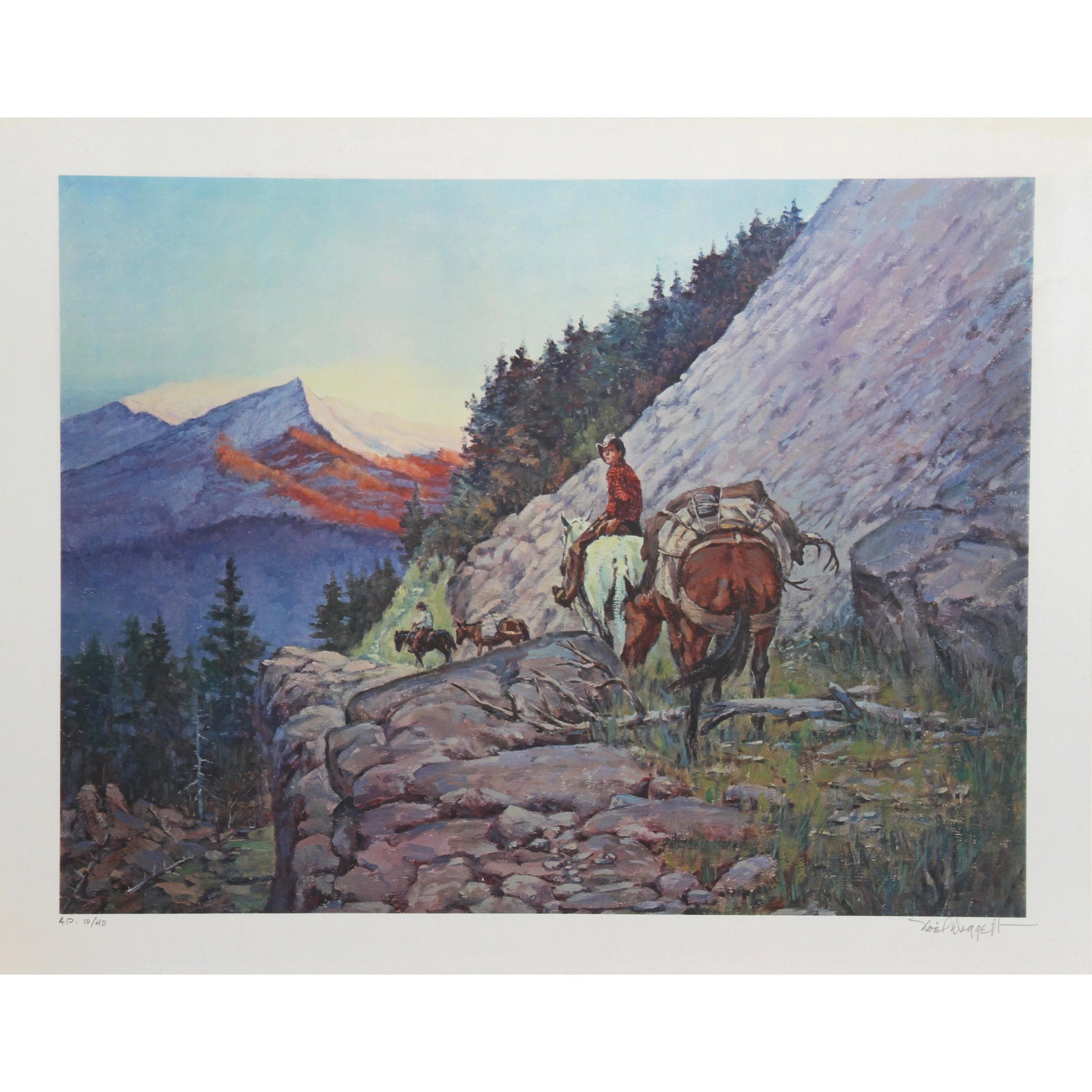 Noel Daggett, Prize Rack, Lithograph | Chairish