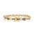 Metal Classic 20th Century 14k Gold 6.39 Ct Blue Sapphire Geometric Link Tennis Bracelet For Sale - Image 7 of 14