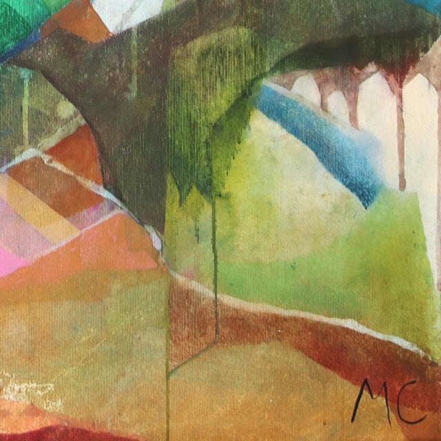 Paradise Mountain II - Original Contemporary Mountain Landscape Acrylic Painting on Canvas by Maria C Bernhardsson For Sale In Los Angeles - Image 6 of 6
