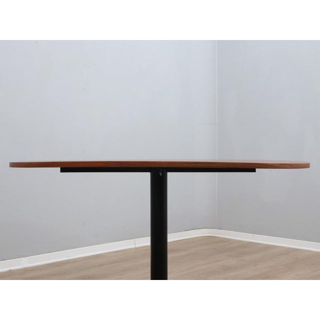 Black Round Dining Table in Teak & Brass from Vittorio Nobili, 1950s For Sale - Image 8 of 10