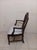 One Antique Wood Frame Armchair Fabric Upholstered Seat Dark Tone For Sale In Naples, FL - Image 6 of 6