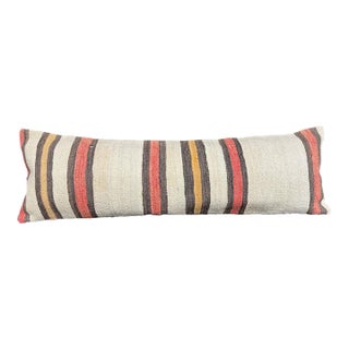 Turkish Hemp Pillow Cushion Natural Beige Brown Cushion Cover 14x45 For Sale