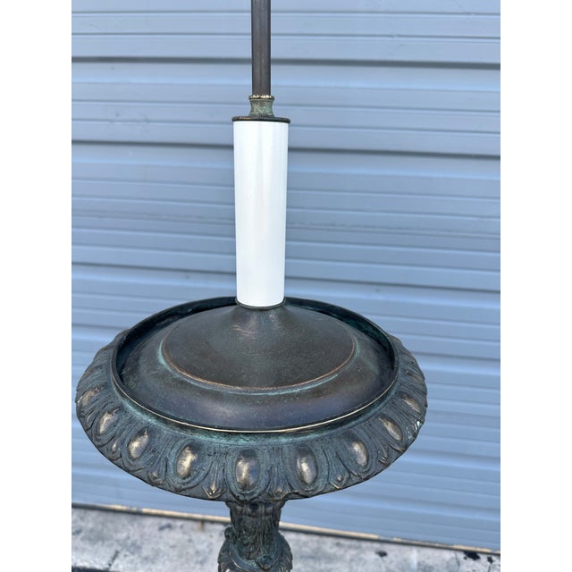 1950s Classical Roman Bronze Floor Lamp For Sale In Miami - Image 6 of 6