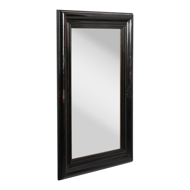 Mid-Century French Polished Tortoise Hue Finish Molding Mirror by Karl Springer For Sale