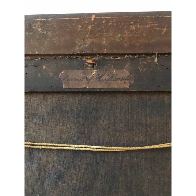 Black Antique Original Gentleman Oil Painting: 19th Century Portrait For Sale - Image 8 of 9