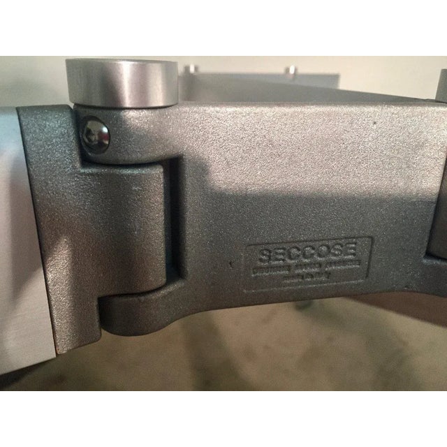 Glass Metra Italian Modern Table by Makio Hasuike for Seccose For Sale - Image 7 of 13