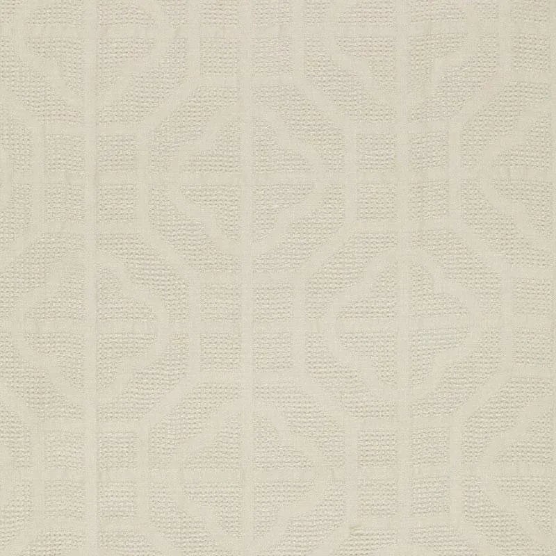 Schumacher Crossbridge Casement Fabric in Ivory | Chairish