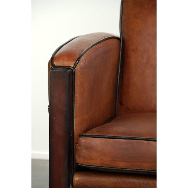 Vintage Art Deco Sheepskin Armchair For Sale - Image 10 of 13