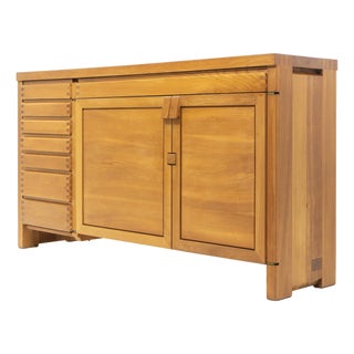 Vintage Elmwood Sideboard R13A by Pierre Chapo, 1980s For Sale