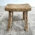 Mid-Century Modern Vintage Rustic Elm Wood Stool For Sale - Image 3 of 13