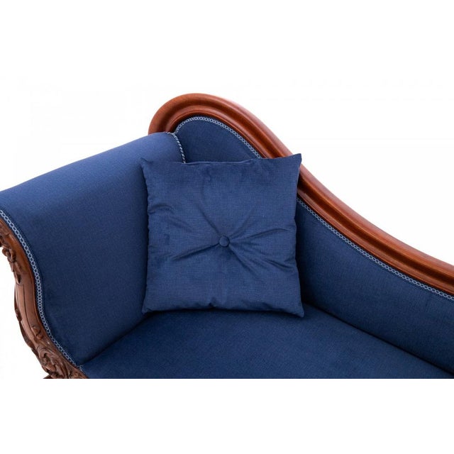 Blue Chaise Lounge, Northern Europe, 1920s For Sale - Image 8 of 12