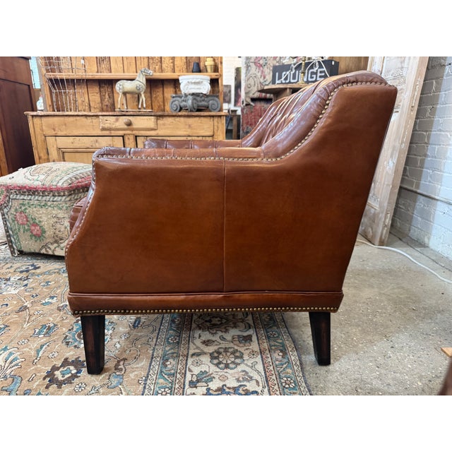 2020s Adoorne Chesterfield Leather Chairs For Sale - Image 5 of 6