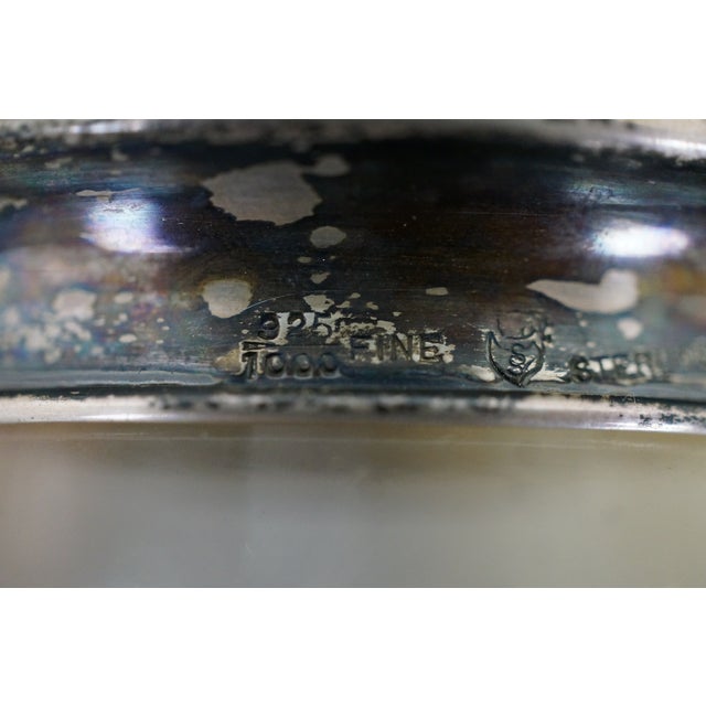 Antique Simpson Hall Miller Sterling Silver Lidded Cut Crystal Vanity Jar Pot 4" For Sale - Image 15 of 15