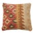 Arteverk Handwoven Afghan Kilim Pillow — Orange & Green Diamond Field For Sale