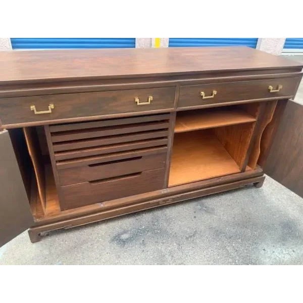Mid-Century Modern Mid Century Style Modern Buffet Solid Walnt For Sale - Image 3 of 9