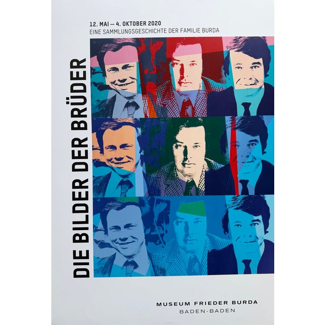 Elevate your space with this striking exhibition poster featuring Andy Warhol’s&nbsp;The Three Gentlemen (Details) from...