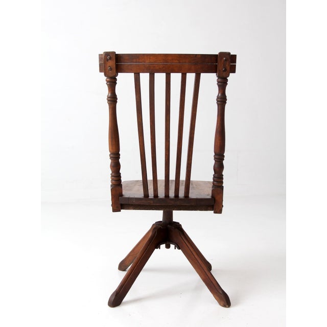 Antique Victorian Children's Swivel Desk Chair For Sale - Image 12 of 18