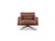 Brown Leather Swivel Armchair from Rolf Benz For Sale - Image 9 of 9