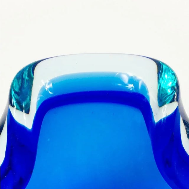 Blue Sommerso Murano Glass Ashtray or Bowl, Italy, 1960s For Sale - Image 8 of 9