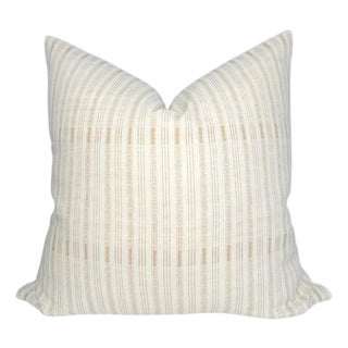 Ilu Striped Pillow Cover in Ochre, 22x22 Pillow For Sale