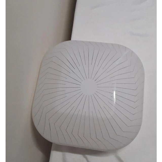 Vintage Ceiling Lamp with White Plastic Mounting and Plastic Screen, 1980s For Sale - Image 6 of 7