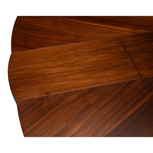 Wood Large Art Deco Style Walnut Dining Table For Sale - Image 7 of 11