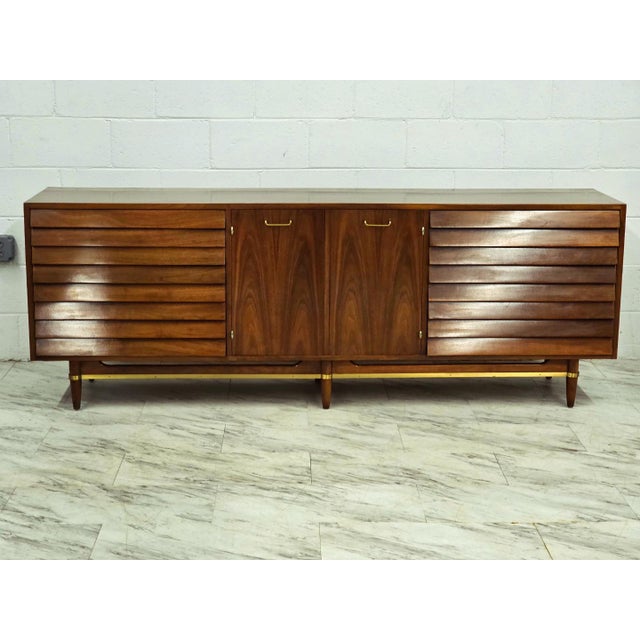 Coming In At 84 Inches, This Absolutely Mammoth 'Dania' Triple Dresser By American Of Martinsville Will Make Quite The...