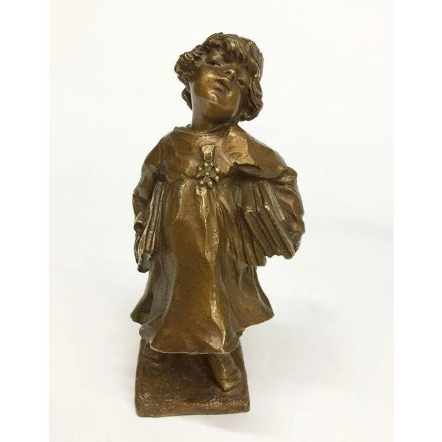 Small French Bronze Figurine by Lucien Alliot For Sale - Image 8 of 9