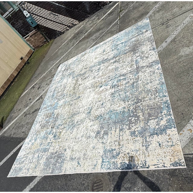 Abstract 9ft 10in × 11ft 6in Feizy Cadiz Custom Cut Area Rug For Sale - Image 3 of 12