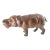 Mid-Century Leather Wrapped Hippopotamus Figure With Glass Eyes For Sale