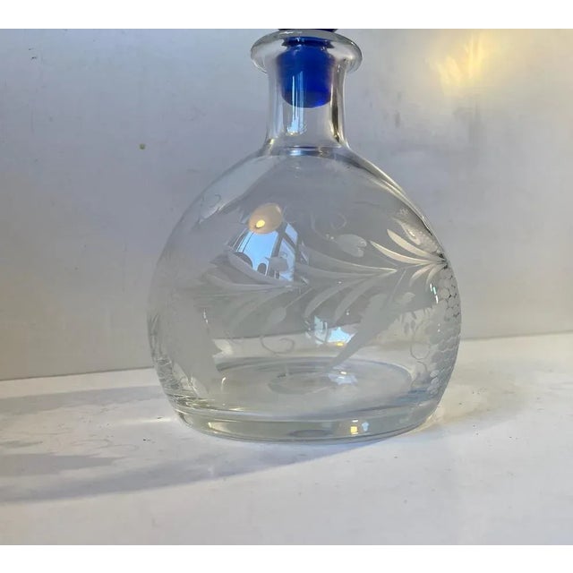 Sherry Decanter in Etched and Engraved Glass from Orrefors, 1960s For Sale - Image 6 of 8