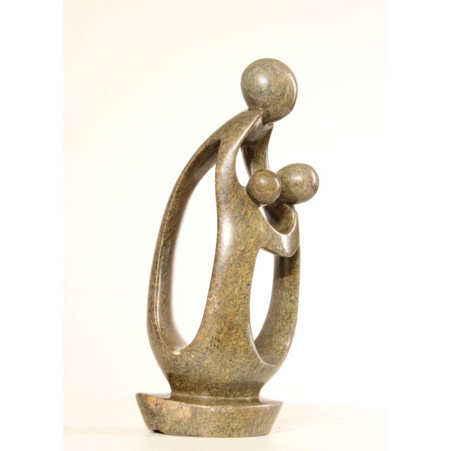 Abstract Mid 20th Century Abstract Figural Family Shona Carved Stone Sculpture For Sale - Image 3 of 13
