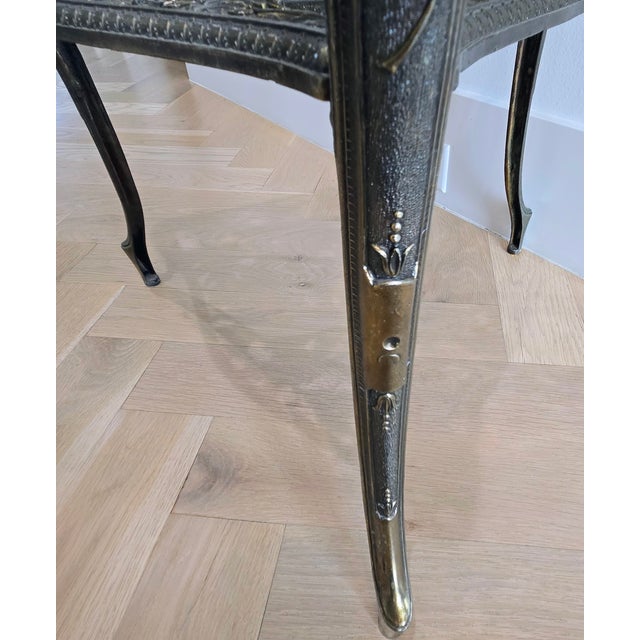 Mid 20th Century Italian Hollywood Regency Brass “Tous-Les-Trois” Heron & Grapevine Two-Tier Side Table, Marked Italy For Sale - Image 10 of 12