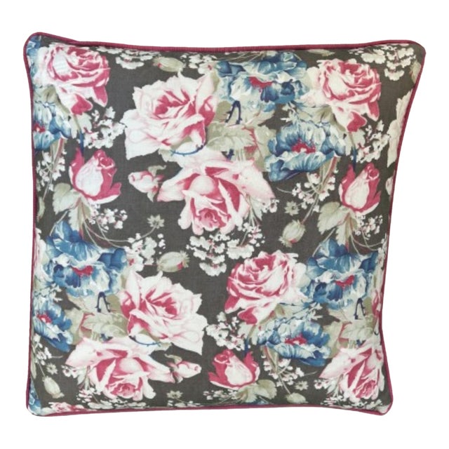 Grace Sable by Rose Cumming 21 X 21 Decorative Pillow With Down/Feather Insert For Sale