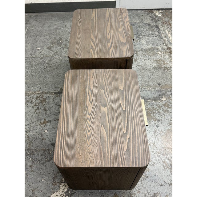 Restoration Hardware Ciro Closed Nightstands, Pair For Sale In San Francisco - Image 6 of 12
